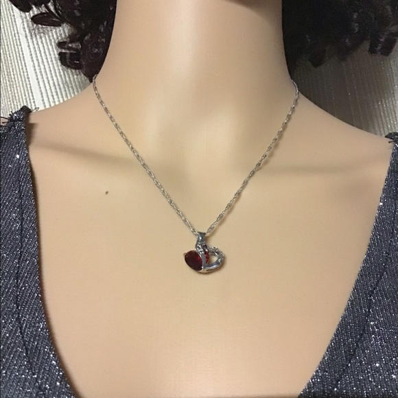 Lace front Jewelry - ❤️ ⭐️🔥Silver Redstone heart Women necklace